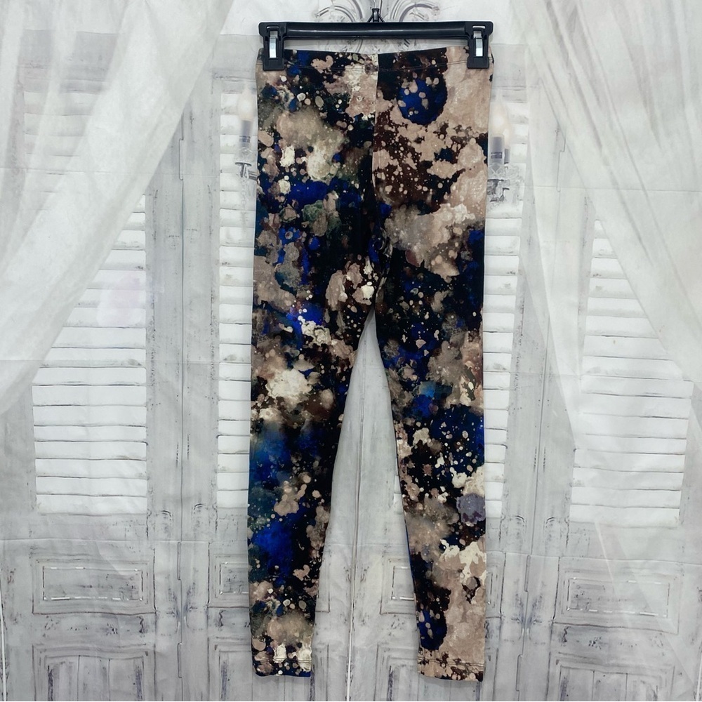Bryn Walker Size XXS 2XS Blue Black Galaxy Knit Jersey Pull-On Basic Leggings - Picture 5 of 7